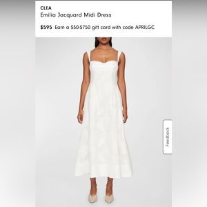 NWT CLEA Emilia Jacquard Midi Dress